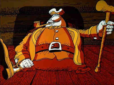 Методы различаются тем, что при классической отрисовке мультипликатор рисует зеркальный образ героя, поэтому так получилось, что у Сильвера «ошибочно» отсутствует то правая, то левая нога.