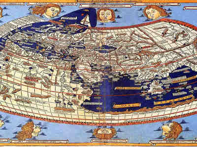 Немецкая карта 1482г., выполненная по Космографии Птолемея