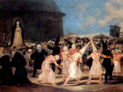 «Процессия флагеллантов» великого любителя мрачностей Франсиско Гойи