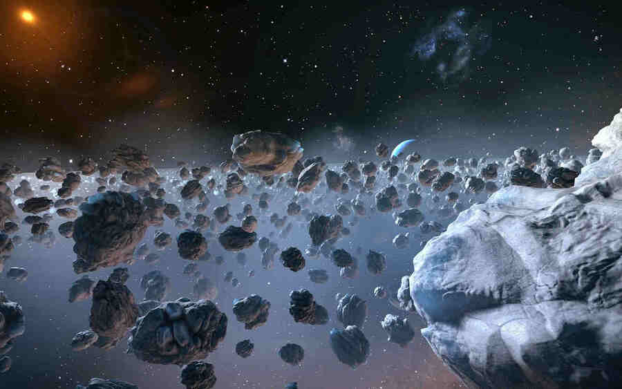 За 150 лет до описываемых событий Пояс Астероидов был фронтиром с огромным запасом полезных ископаемых.