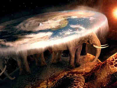 В отличие от нашего трехмерного мира, «Плоский мир» представляет собой плоскую поверхность, похожую на огромный диск.