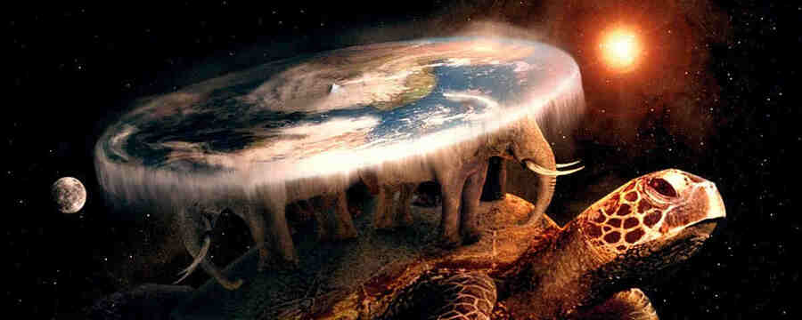 В отличие от нашего трехмерного мира, «Плоский мир» представляет собой плоскую поверхность, похожую на огромный диск.