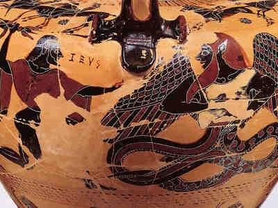 Когда Тифон напал на Олимп, ВСЕ олимпийские боги сбежали в Египет, с Тифоном Зевс вынужден был сражаться в одиночку.