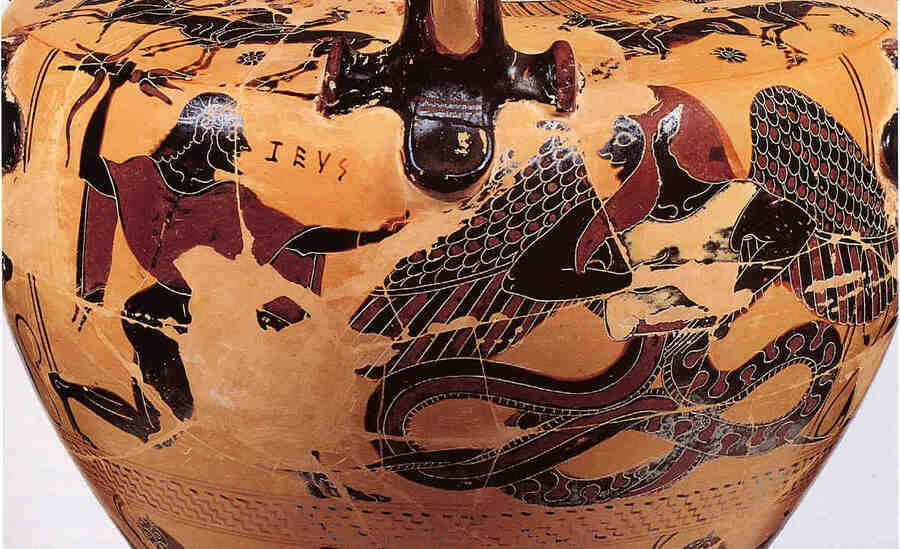 Когда Тифон напал на Олимп, ВСЕ олимпийские боги сбежали в Египет, с Тифоном Зевс вынужден был сражаться в одиночку.