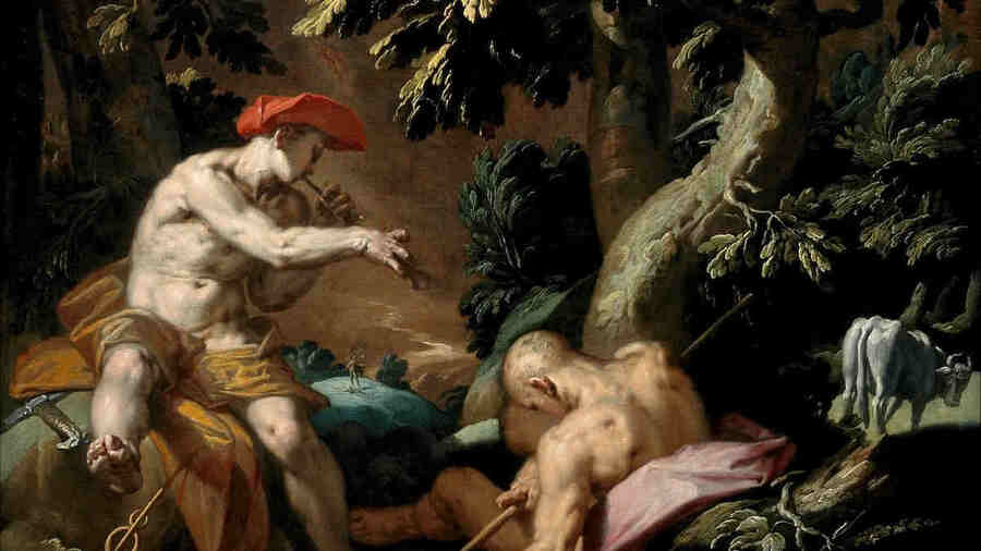 Чтобы спасти возлюбленную, Зевс отправил к великану своего сына Гермеса и тот, по разным версиям мифа, усыпил или убил великана, но, человеческий облик вернуть он Ио не смог. <br>Абрахам Блумарт