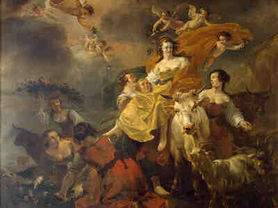 Европа, давшая своё имя целой части света, была финикийской царевной и однажды, когда она отдыхала с подругами у берега моря, внезапно появился большой бык, на своей спине похитил её и увез на остров Крит.<br>Похищение Европы - Николас Питерс Берхем