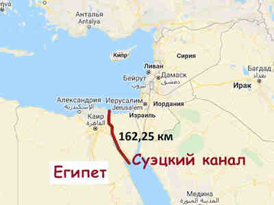 На данный момент длина самого канала составляет 162,25 км, а с учетом морских подходов от Порт-Саида до Порт-Тауфика - 190,25 км. Ширина на глубине 11 метров колеблется от 200 до 210 метров, а глубина фарватера составляет 22,5 метра.