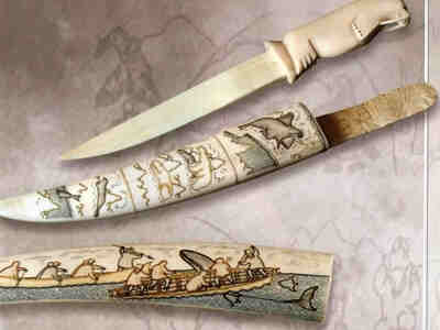 В резьбе по кости чукчи достигли большого искусства.