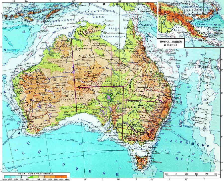 Карта Австралии