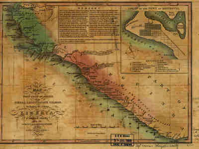 Либерия была создана в 1822 году, как колония «свободных цветных людей» (free men of color) под покровительством Американского колонизационного общества.