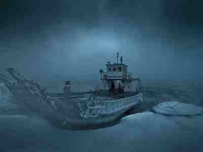 Аномальная зона на озере, названная по аналогии с Бермудским треугольником.