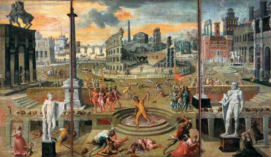 Жертвы Второго триумвирата. Художник А. Карон, 1566